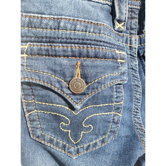 Rock Revival Jeans 25 Womens Blue Denim Jessica Skinny Leg Dark Wash Stretch - Picture 7 of 16